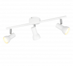 Ta&scaron;kinis &scaron;viestuvas REALITY CANTAR, 3 x GU10, max 3 x 5 W, baltos/chromo sp, 45,5x8x12,5cm