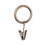 Karnizo žiedai su segtukais CLASSIC, metaliniai, &scaron;v. sendinto aukso sp., &Oslash; 16 mm, 10 vnt.