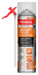 &Scaron;iaudelinės sandarinimo putos PENOSIL MAX GAP FILLER, &scaron;viesiai geltonos sp., 435 ml