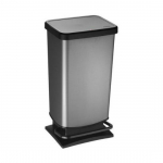 &Scaron;iuk&scaron;lių dėžė ROTHO PASO, su pedalu, juodos sp., 40 l