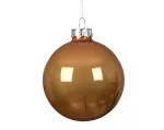 Stiklinis kalėdinis eglės žaisliukas BAUBLE ENAMEL, karamelės sp., 8 cm, 1 vnt