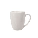 Porcelianinis puodelis BONE RIBBED, baltos sp., 370 ml