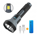 LED žibintuvėlis ENTAC, IP54, 3W+3W, 180lm, pakraunamas, USB, COB, powerbank funkcija