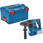 Akumuliatorinis perforatorius BOSCH PRO GBH 18V-28 C, 18 V, 3,3 J, SDS-plus (be akum, su L-BOXX, Bluetooth)