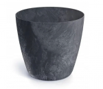 Plastikinis vazonas MATE BETON EFFECT, antracito sp.,  24 x 22 cm
