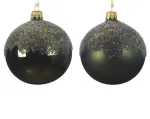 Kalėdinis eglės žaisliukas GLASS PINE GREEN SUGAR, žalios sp., 2 rū&scaron;ių, 8 cm, 1 vnt.