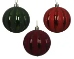 Kalėdinis eglės žaisliukas BAUBLE, 3 spalvų, 8 cm, 1 vnt