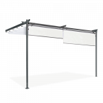 Pavėsinė Pergola SPRINT WALL PLUS 4x2.7m, Anthracite/White, montuojama prie sienos