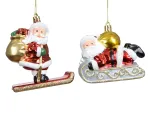 Kalėdinis eglės žaisliukas SANTA, įvairių sp., 2 rū&scaron;ių, 4,5 x 9,5 x 10,5 cm, 1 vnt