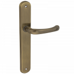 Durų rankena LION, be skylės, apvali, žalvario spalvos