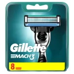Keičiamos skustuvo galvutės Gillette Mach3, 8 vnt.