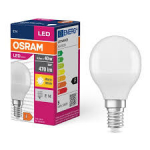 LED lemputė OSRAM VALUE, E14, P40, 4,9W, 2700K, 470lm, matinė, non-dim