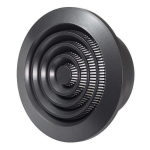 Plastikinės ventiliacijos grotelės luboms NGA100A, DN100, apvalios, antracito sp.