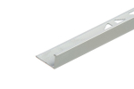 Aliuminis plytelių profilis, kampinis, sidabrinės spl., 10 mm x 2,5 m