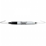 Markeris SHARPIE Twin Tip, 1 mm ir 0,5 mm, dvipusis, juodas