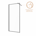 Du&scaron;o sienelė Invena, 110 cm x 200 cm, skaidri/juoda