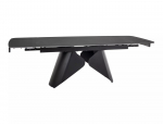 Valgomojo stalas Armando, 160-240 x 90 cm, juoda