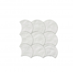 Akmens masės plytelės SCALE WHITE, 30,7 x 30,7 cm