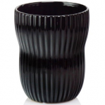 Keraminis orchidėjų vazonas BARCELONA,  juodos sp., 13 x 16 cm
