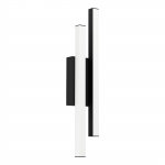 Sieninis LED lauko &scaron;viestuvas EGLO SERRICELLA, IP55, 2x4,5W, 3000K, 1100lm, juodos sp.,10x6xh49,5 cm