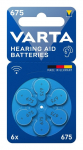 Elementai klausos aparatams VARTA 675, 6 vnt