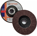 Žiedlapinis &scaron;lifavimo diskas CORTEX, 125 x 22 mm, P80, aliuminio oksidas, lygaus profilio