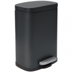 &Scaron;iuk&scaron;lių dėžė Spirella, su pedalu, mat.juodos sp., 5 l