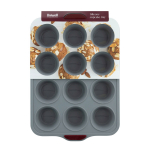 Silikoninė keksiukų kepimo forma UNIWELL, pilkos sp., 3,4 x 24,7 x 35,7 cm