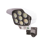 LED lauko prožektorius KAUFTEC, įkraunamas saulės energija, baltos sp., 18 x 13,6 x 10 cm
