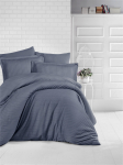 Satino patalynės kompl., antracito sp., 200 x 220 cm, 2x50x70 cm, 2x70x70 cm, 100 % medv.