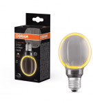 Dekoratyvinė LED lemputė OSRAM O-FILAMENT, G80, E27, 4W, 1800K, 110lm, dimeriuojama