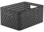 Plastikinis krep&scaron;ys ROTHO COUNTRY, tamsiai pilkos spalvos, 16 x 32,8 x 23,8 cm, 11 L