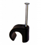 Prikalamos apkabos apvaliems laidams BALTPLAST 4-6 juodos sp., 25 vnt.