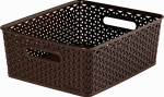 Plastikinis krep&scaron;ys CURVER MY STYLE, tamsiai rudos spalvos, h13,3 x 35,5 x 29,6 cm, 13 L