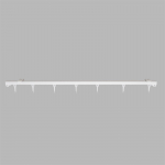 Aliuminio profilio karnizo komplektas, baltos sp., 300 cm