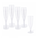Vienkartinė taurė &scaron;ampanui, plastikinė, 100 ml, 6 vnt.