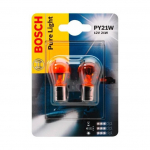 Automobilinės lemputės BOSCH Pure Light, PY21W, BAU15s, 21 W, 2 vnt.