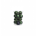 Stiklinių kalėdinių eglės žaisliukų rinkinys BAUBLES MIX, t.žalios sp., 8 cm, 16 vnt
