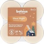 Kvepiančios skridininės žvakės BOLSIUS HAZELNUT VANILLA, kreminės sp., dega 8 h, 8 vnt