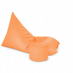 Sėdmai&scaron;is-gultas su pufu Sako XL Oxford, oranžinis
