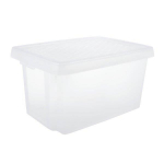 Daiktų saugojimo dėžė su dangčiu CURVER ESSENTIALS, skaidri, h21 x 39 x 30 cm, 16 L