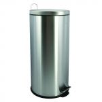 &Scaron;iuk&scaron;lių dėžė STAINLESS, su pedalu, pilkos sp., 30 l