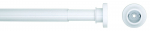 Vonios užuolaidų karnizas, teleskopinis, baltos sp., 22 mm, 75-125 cm