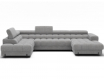 Kampinė sofa - lova Feraria Royal 03, pilka sp., de&scaron;ininė, 202 x 358 cm x 93 cm