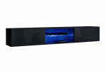 TV spintelė Switch RTV 3 su LED ap&scaron;vietimu, juoda