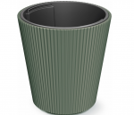 Plastikinis vazonas MILLY, su įdėklu, žalios sp., 24 x 23 cm
