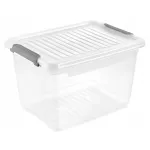 Plastikinė daiktadėžė su dangčiu Leonie,skaidri, 16,6 l
