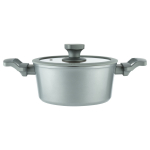 Puodas su dangčiu UNIWELL BROWN CERAMIC, tinka indukcinei, 20 cm