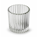 Stiklinė žvakidė CROSBY, baltos spalvos, 8 x 10 cm, 1 vnt