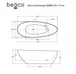 Vonia Besco Goya Black&White 160, su Klik-klak Gold valomu i&scaron; vir&scaron;aus